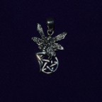 Silver Fairy with Pentacle Star Pendant